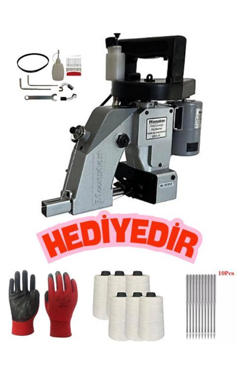 Moonstar Gk26-1A Çuval Ağzı Dikiş Dikme Kapama Makinesi Eldiven Çuval İpi Seti