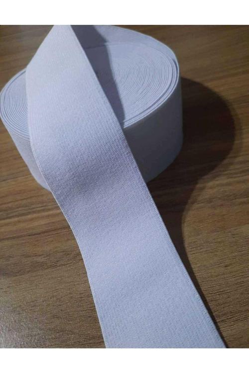 Beyaz 3 Cm Paça, Bel Ve Don Lastiği 1 Paket 5 Metre