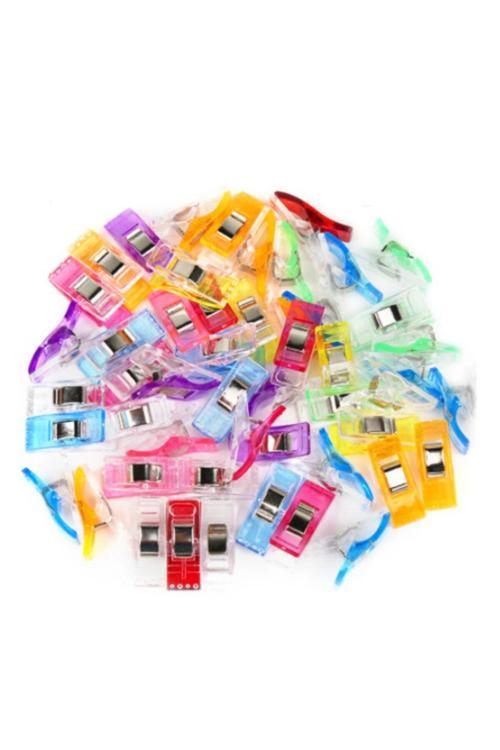 Dikiş Nakış Kumaş Kağıt Maşası Plastik Klips Tutucu Mandal Küçük
