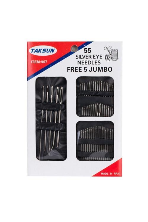 El Iğnesi 55 Adet Jumbo Dikiş Iğnesi 7 Farklı Boyut – Dikiş Makinesi Aksesuarı