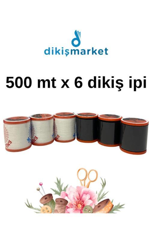 120 No Karışık Renkli Dikiş Ipliği Küçük Boy Dikiş Ipi Makara (500 Mt)-Yerli Üretim