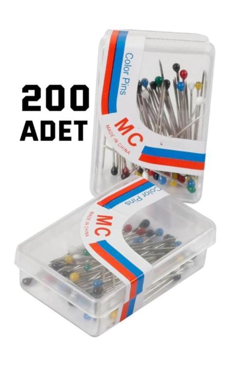 200 Adet Toplu İğne, Türban Eşarp Başörtüsü Şal Düğün Nikah Nişan Kına Sünnet Takı İğnesi İğnelik