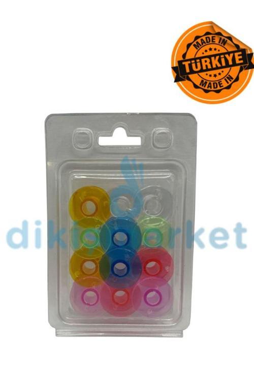 Ev Tipi Aile Dikiş Makinesi Plastik Geniş Masura Renkli 12Adet (Yerli Üretim)