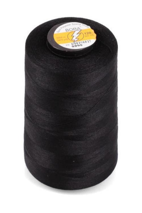 Marka Makina Dikiş Ipi Siyah Renk 5000 Metre