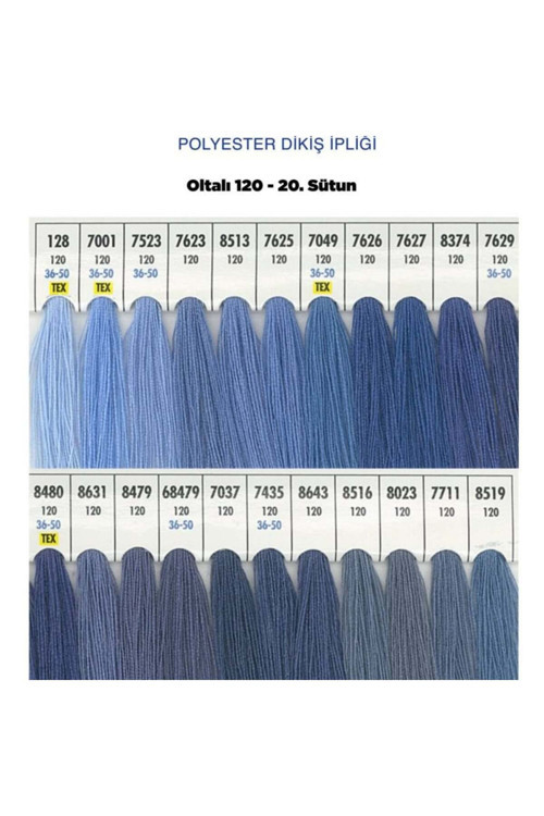 Oltalı Dikiş İpi Makine İpi %100 Polyester 120 Numara Dikiş Ipliği 5000 Mt