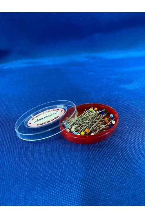 50 Adet Renkli Başlı Toplu İğne Türban Eşarp Başörtüsü Şal Düğün Nikah Nişan Kınasünnet Takı İğnesi