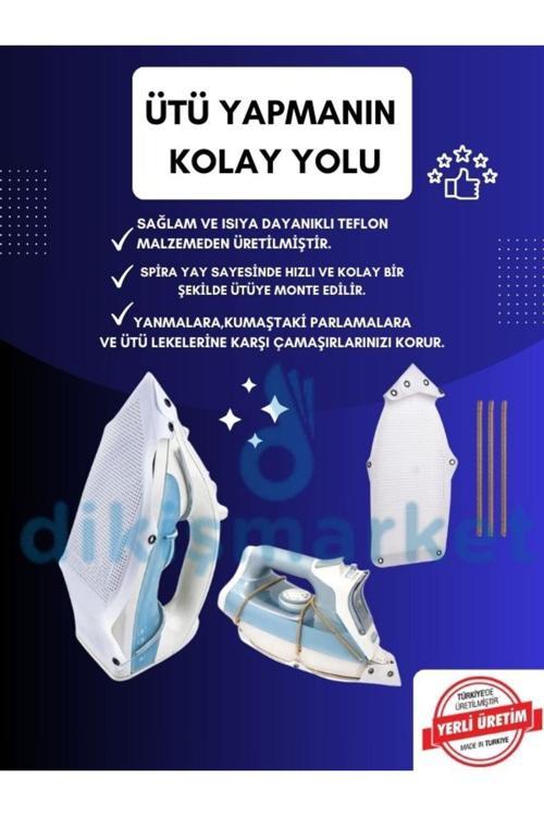 Yeni Teflon Ütü Tabanı Yanmaz Yapışmaz Ütü Altlığı Ütü Tabanlığı Teflon Silikon Ütü Altlığı Ev Tipi