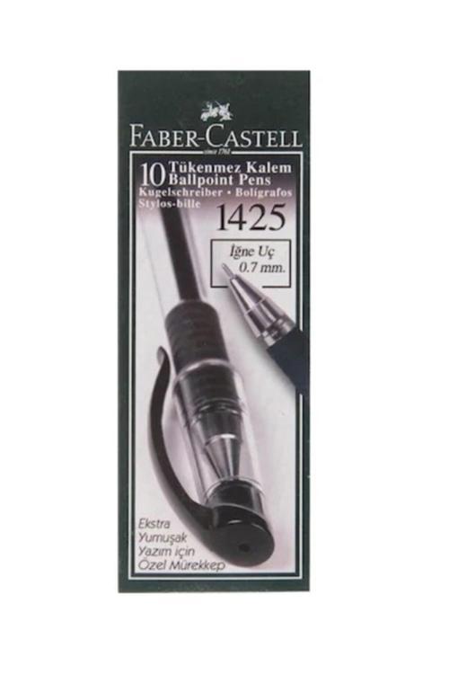 Faber-Castell 1425 Iğne Uç Tükenmez Kalem Siyah 10 Lu 5211142599000 (1 Paket 10 Adet)