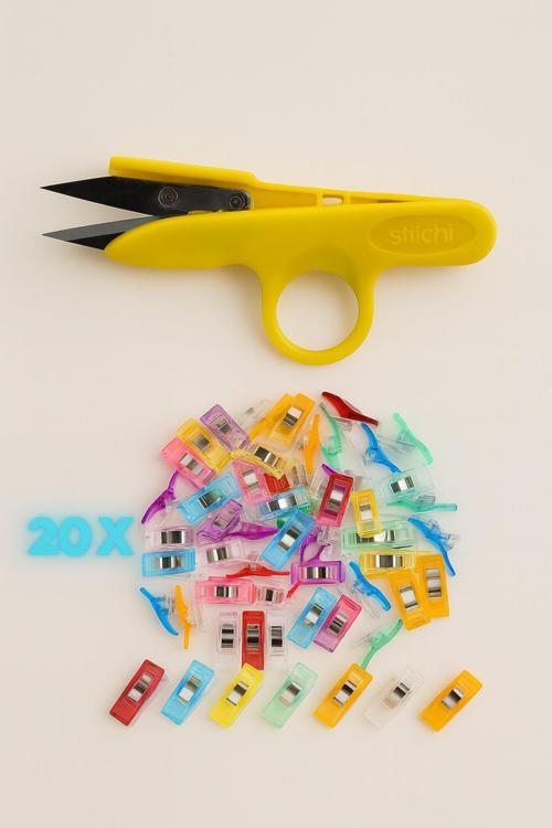 Ev Tipi Dikiş Makinası( 20 Adet Kumaş Mandal Ve İplik Temizleme Makası) Seti