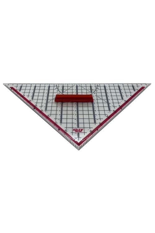 Geoderik Üçgen Cetvel Gemici Cetveli Tekstil Cetveli Modelist Cetveli 32 Cm