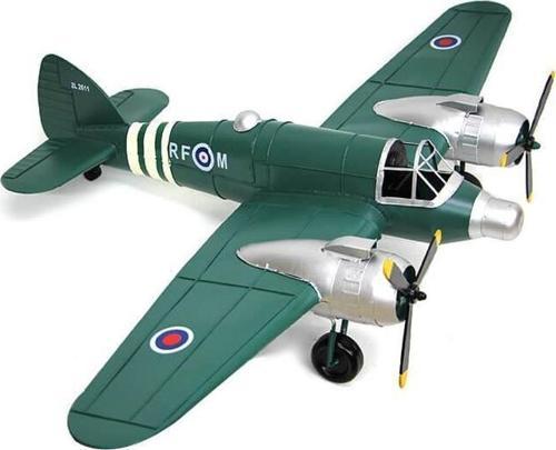 Dekoratif Metal Uçak Vintage Ev Ofis Hediyelik Savaş Uçağı