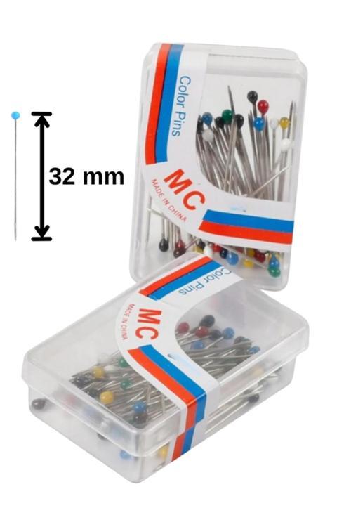 50 Adet Eşarp Iğnesi Başörtü Iğnesi Türban Şal Iğnesi Mineli Karışık Renkli Toplu Iğne