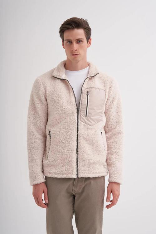 Shadow Regular Fit Kürklü Dik Yaka Sweat Hırka-50960