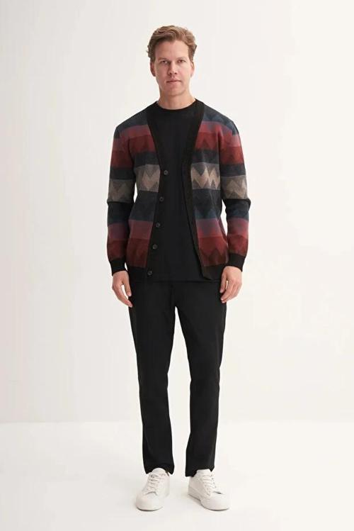 Regular Fit Soft Touch Vintage Düğmeli Hırka-33140