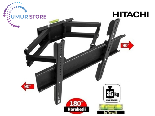 HITACHI 43HAK5750 43" Uydu Alıcılı 4K Ultra HD Smart 32- 55 inç Çift Kollu Hareketli Lcd Led Tv Askı
