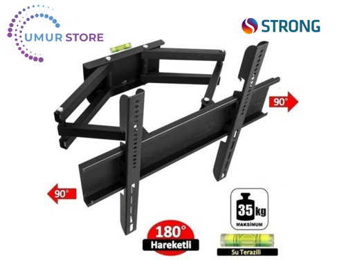 Strong ML55EW8000F 55’’ 4K Ultra HD Whale OS Smart 32- 55 inç Çift Kollu Hareketli Lcd Led Tv Askı A