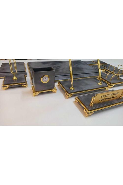 Bulut Gri Gold Ayaklı Kişiye Özel İsimlikli Sümen Ve Makam Takımı