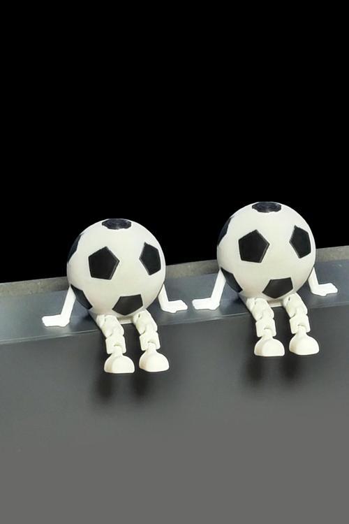 2'Li Futbol Topu Figürlü Dekoratif Masa Üstü Biblo - Bioplastik