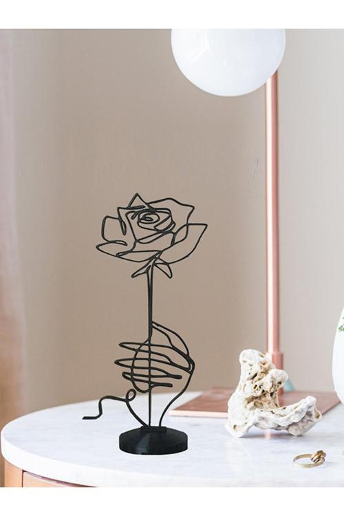 Gül Figürlü Dekoratif Biblo - Bioplastik