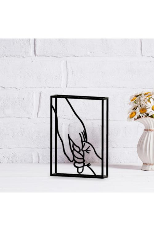 El Ele Tutuşan Baba Ve Çocuk Dekor Biblo - Bioplastik