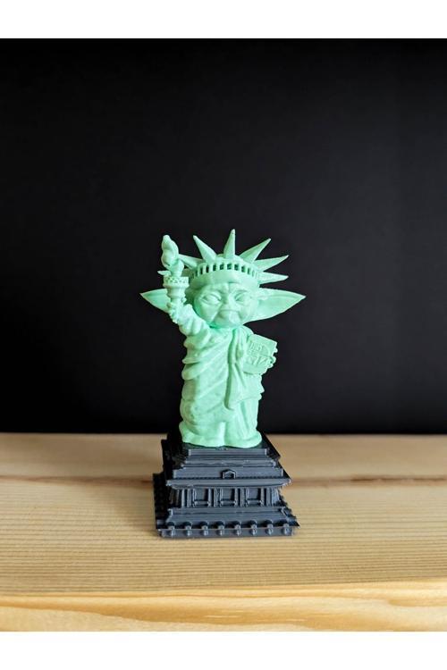 Baby Yoda - Grogu Özgürlük Heykeli - Bebek Yoda Figür -