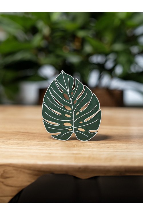 Monstera Yaprak Motifli Buzdolabı Magneti - 2'Li - Bioplastik