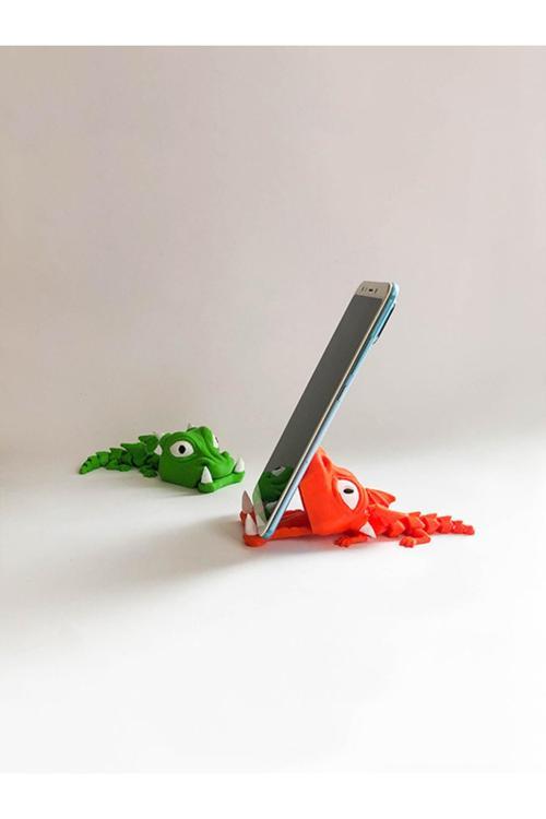 Oynar Eklemli Timsah Telefon/Tablet Standı - Bioplastik