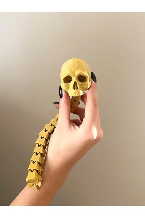 Predator Insan Kafatası Ödülü - Hareketli Kafatası Ve Omurga Mini Figür - Bioplastik