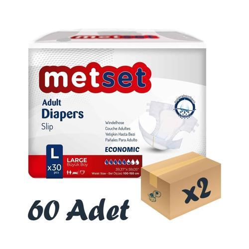 Metset Belbantlı Hasta Bezi Large 60 Adet