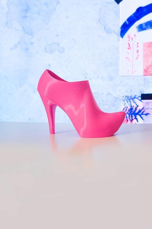 Topuklu Ayakkabı Dekoratif Vazo - 1 Adet - Pembe - Özel Üretim - Bioplastik