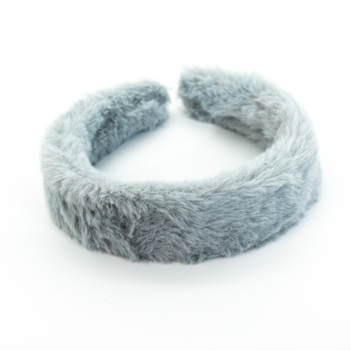 Biem Düz Peluş Taç Açık Gri