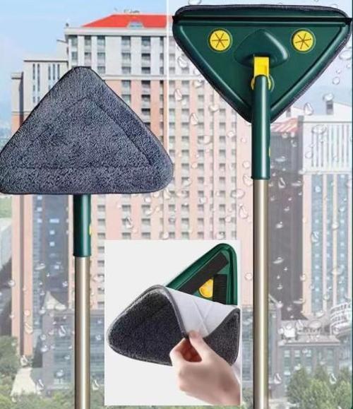 2 Bezli Üçgen Çek Çekli Mop Islak Mendil Uyumlu 150 cm (2818)