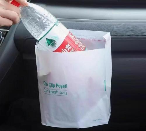 Pratik Su Geçirmez Oto Araba Çöp Poşeti Yapışkanlı 20 Adet (2818)