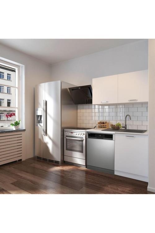 Vora Hazır Mutfak Dolabı 120 cm-Beyaz Laminat Tezgah Dahil-Bulaşık Makinesi Yeri Mevcut-Mat