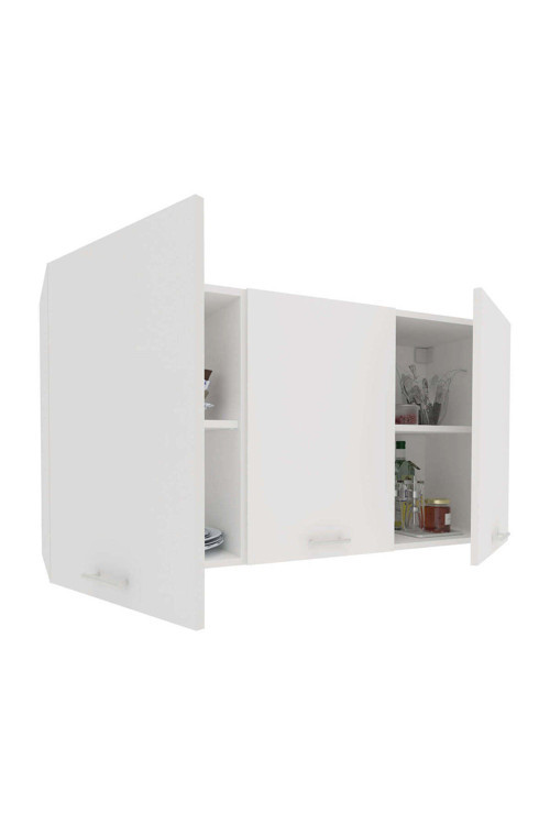 Sevcan Mutfak Üst Modül 120 cm Beyaz