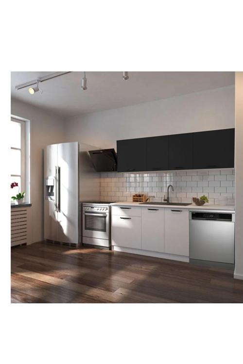 Patos Hazır Mutfak Dolabı 200 Cm -Beyaz Laminat Tezgah Dahil-Bulaşık Makinesi Yeri Mevcut