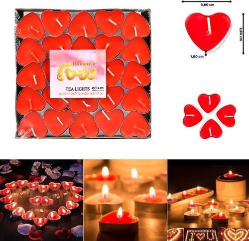 Tealight Kalp Mum Dekoratif Hediyelik