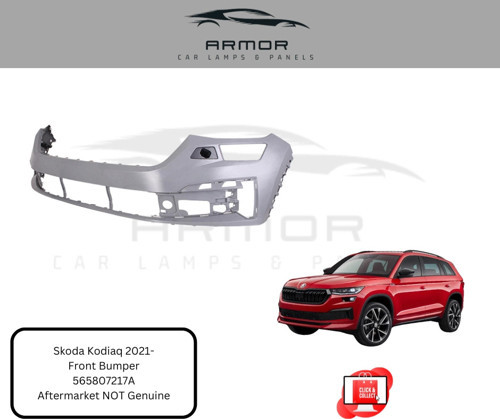 Skoda Kodiaq- 2021-2024Ön Tampon Gri Astarlı/Far Yıkama Delikli (Tyg) (Oem No:565807217A)