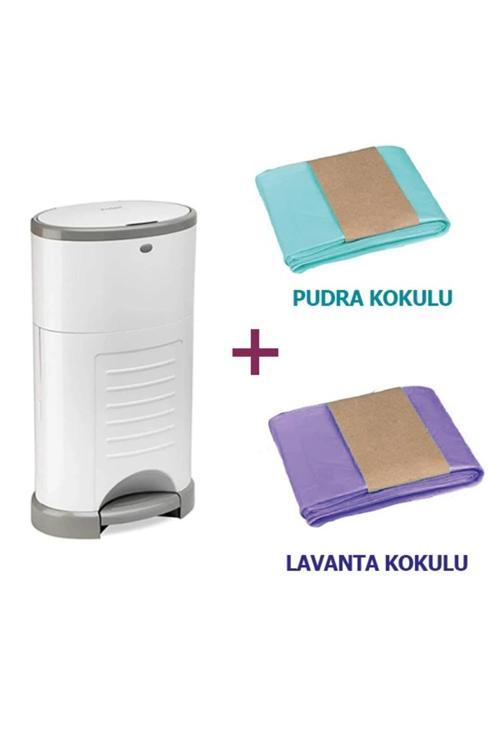 16 Lt Bebek Bezi Çöp Kovası 495 Kapasiteli Lavanta Ve Pudra Kokulu Çöp Poşeti