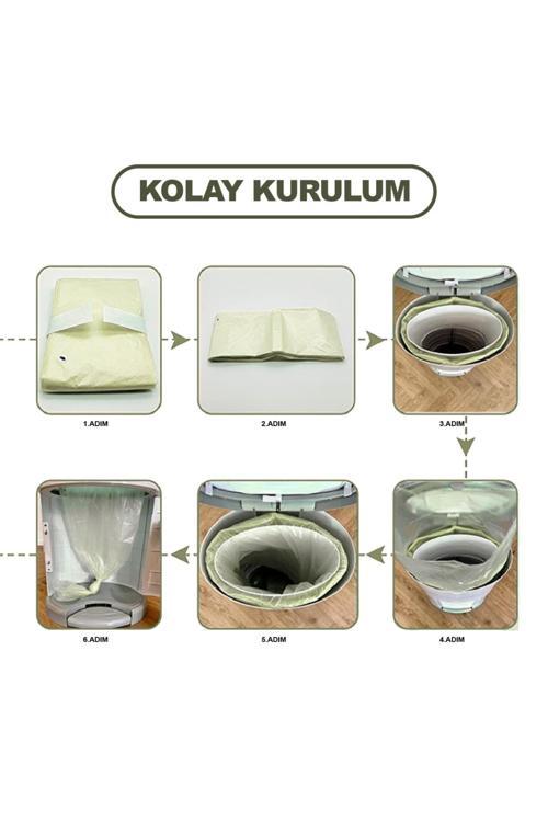 16 Lt Çöp Kutuları Ile Uyumlu 1000 Bebek Bezi Kapasiteli Bahar Çiçekleri Kokulu Yerli Çöp Poşeti