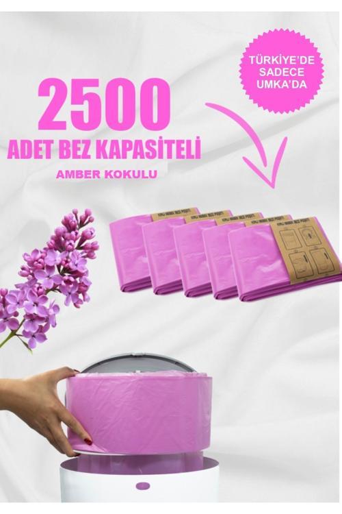 16Lt Çöp Kutuları Ile Uyumlu 2500 Bebek Bezi Kapasiteli Kokulu 5 Paket Yerli Çöp Poşeti