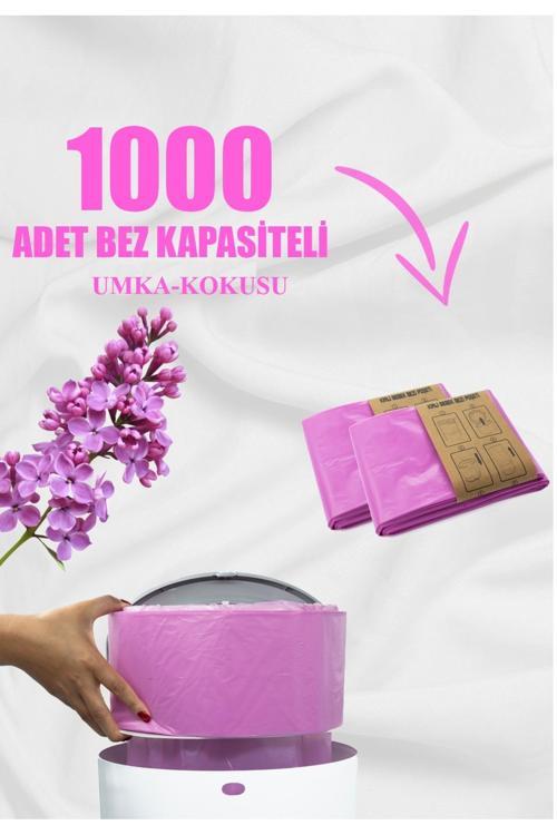 16Lt Çöp Kutuları Ile Uyumlu 1000 Adet Bebek Bezi Kapasiteli Kokulu 2 Paket Yerli Çöp Poşeti
