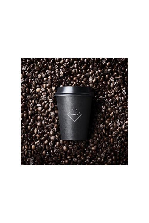 Cup 7 Oz Siyah Kapaklı Karton Bardak Kahve Çay Kağıt Bardak 180 Ml - 50'Li