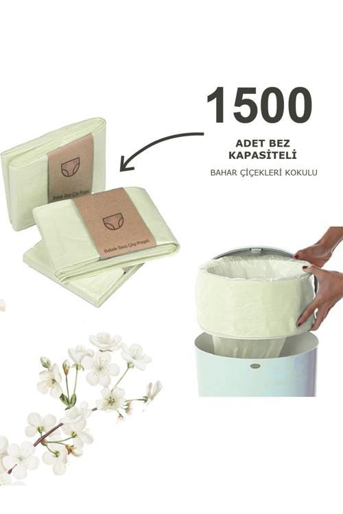 16Lt Uyumlu 1500 Bez Kapasiteli Bahar Çiçekleri Kokulu Yerli Çöp Poşeti