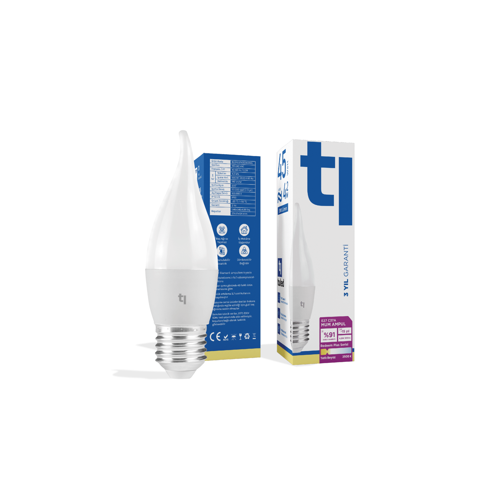 Redeem Plus C37A E27 Mum Ampul, Titreşimsiz, Göz Konforu, 590 Lümen, Tatlı Beyaz, 3500 Kelvin