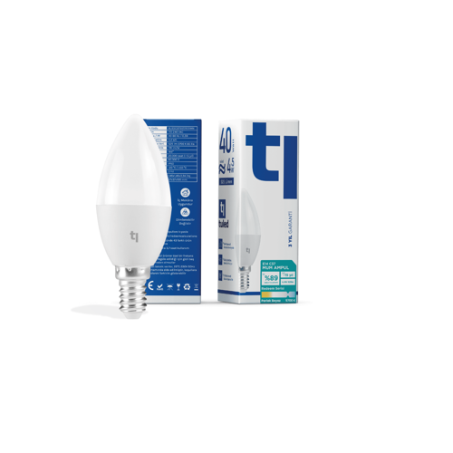 Redeem C37S E14 Mum Ampul, Titreşimsiz, Göz Konforu, 525 Lümen, Parlak Beyaz, 5700 Kelvin