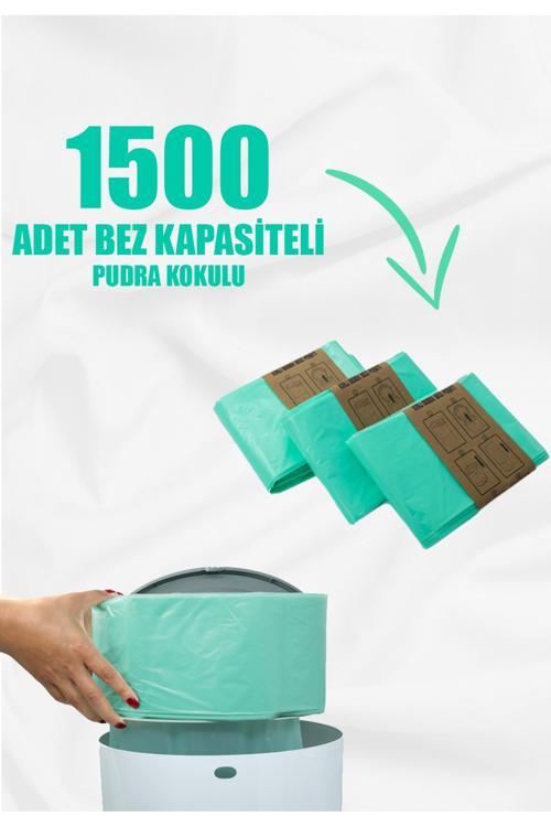 16L Çöp Kutuları Ile Uyumlu - 3 Paket 1500 Adet Bebek Bezi Kapasiteli Paket Yerli Çöp Poşeti