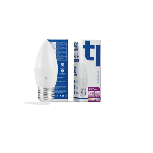 Redeem Plus C37S E27 Mum Ampul, Titreşimsiz, Göz Konforu, 621 Lümen, Beyaz, 5000 Kelvin