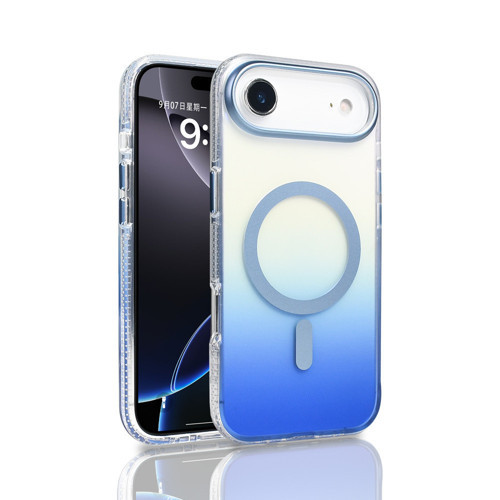 iPhone 17 Air Kılıf M-safe Şarj Özellikli Transparan Renk Geçişli Toros Kılıf
