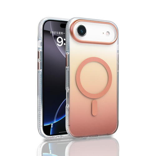 iPhone 17 Air Kılıf M-safe Şarj Özellikli Transparan Renk Geçişli Toros Kılıf
